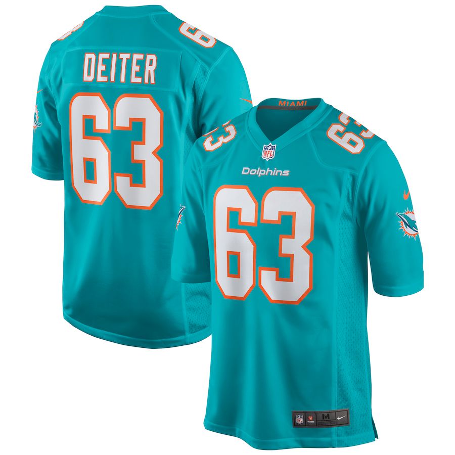 Men Miami Dolphins 63 Michael Deiter Nike Green Game NFL Jersey